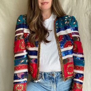 Colorful Embroidered Women's Jacket
